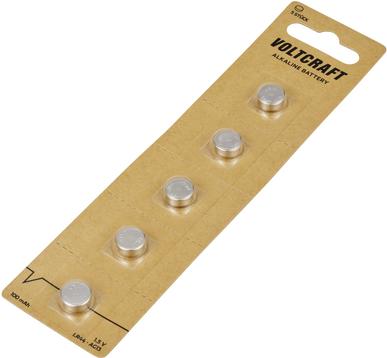 Actual product image Voltcraft Knopfzelle LR 44 1.5 V 5 St. 100 mAh Alkali-Mangan VC-16108015 (5 pcs., LR44, 100 mAh)
