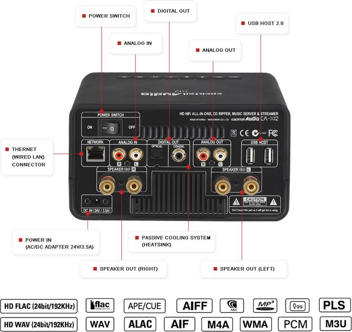 Actual product image Cocktail Audio X12 (CD Network Receiver)