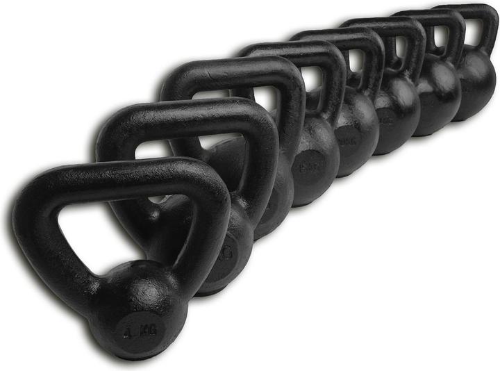 Produktbild Tunturi Gusseisen Kettlebell mit Gummi Boden (1 x 16 kg)