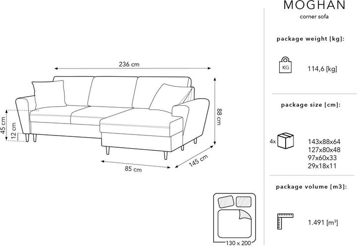 Actual product image Micadoni Moghan (Corner sofa)