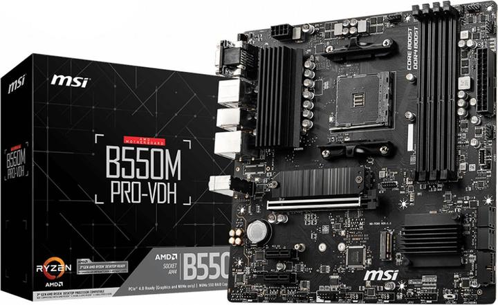 Actual product image MSI Pro-VDH (AM4, AMD B550, mATX)