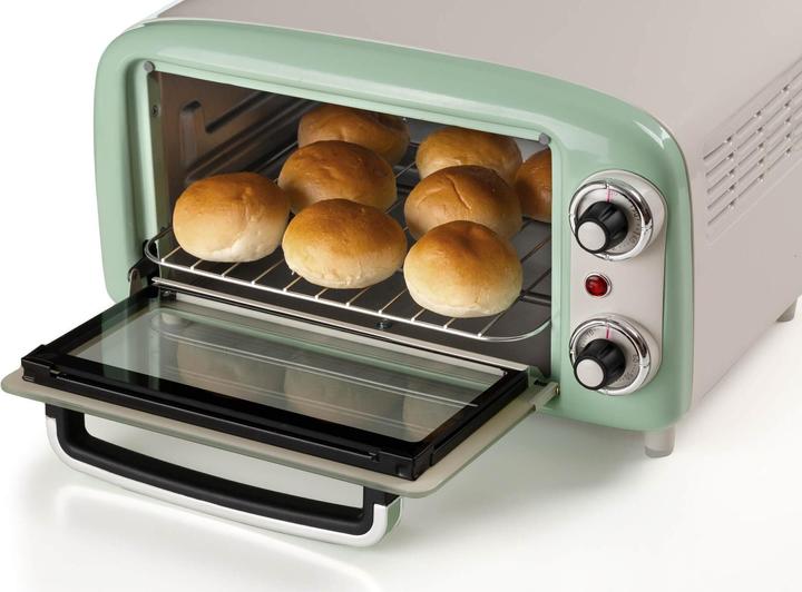 Produktbild Ariete Mini-Backofen Vintage Green (weiss/hellgrün, 800 Watt, 10 Liter)