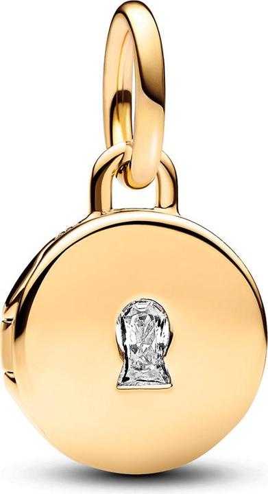 Pandora Aufklappbares & Gravierbares Liebesmedaillon Charm Charm (Vergoldete Metalllegierung)