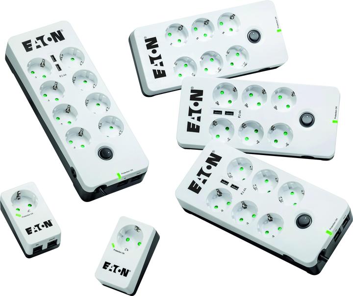 Actual product image Eaton Surge protection Protection Box 6 DIN (6 x, CEE 7/3, 1.50 m)