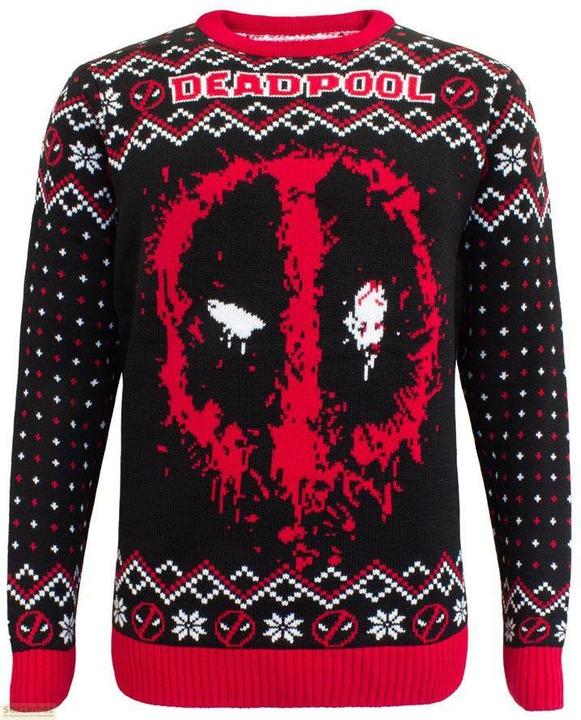Actual product image Heroes Inc Deadpool Sweatshirt Christmas Jumper Deadpool (XL) (XL)