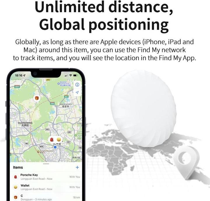 Immagine prodotto Lippa - Cercatore intelligente di chiavi, oggetti e animali domestici - Apple Find My - 1 pz. (iOS)