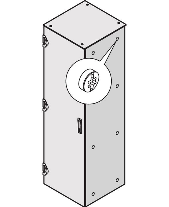 Actual product image Schroff SIDE PANEL 2450H 1200T IP55 RAL9003