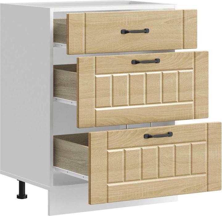 Immagine prodotto VidaXL Base per cucina Lucca Sonoma in legno rovere Base per lavello (60 x 46 x 81,5 cm)