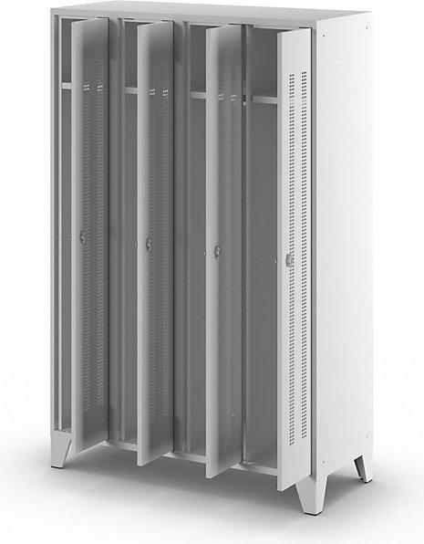 Actual product image Wolf Steel locker with stud feet, compartments cabinet height (120 cm, 185 cm)