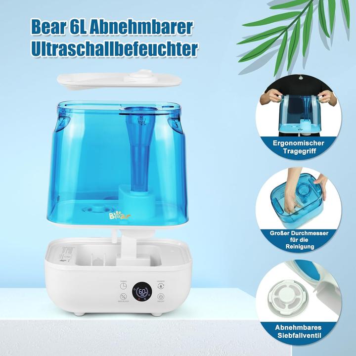Actual product image Bear Rock Luftbefeuchter mit Schlafmodus