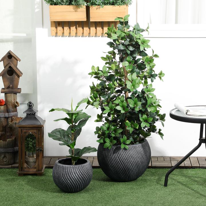 Image du produit Outsunny Pots de fleurs avec trou de drainage (40 cm)