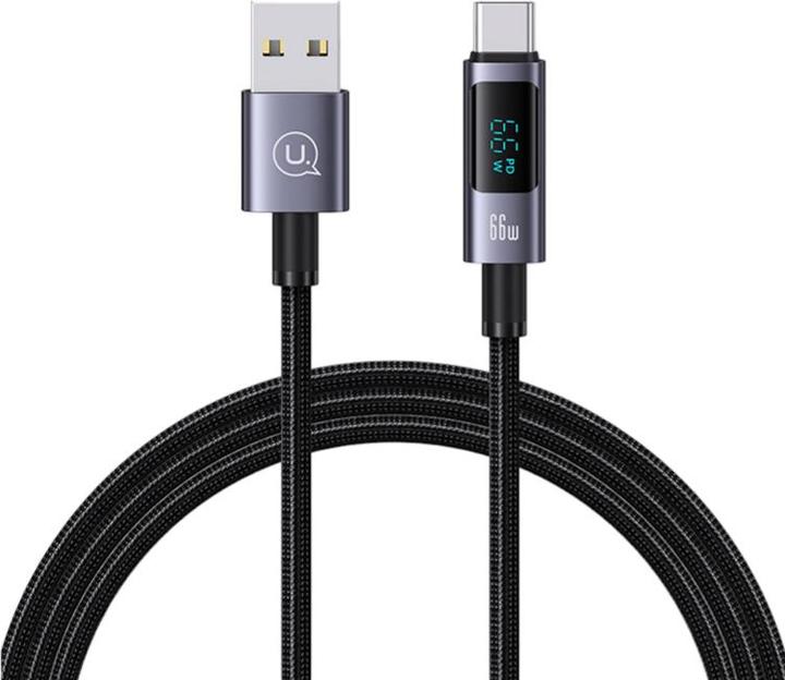 Image du produit EKO Câble de charge 66W USB-A vers Type-C 1.2m Modèle Display SF avec écran LED (1.20 m, USB 3.2 Gen 1)