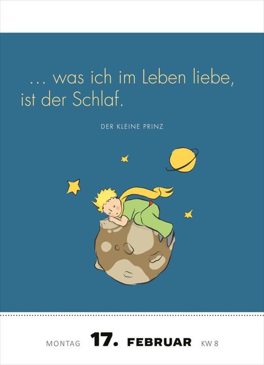 Actual product image Tear-Off Calendar Kl.Prinz 1t/Page (10 x 14 cm, Hardcover, German)