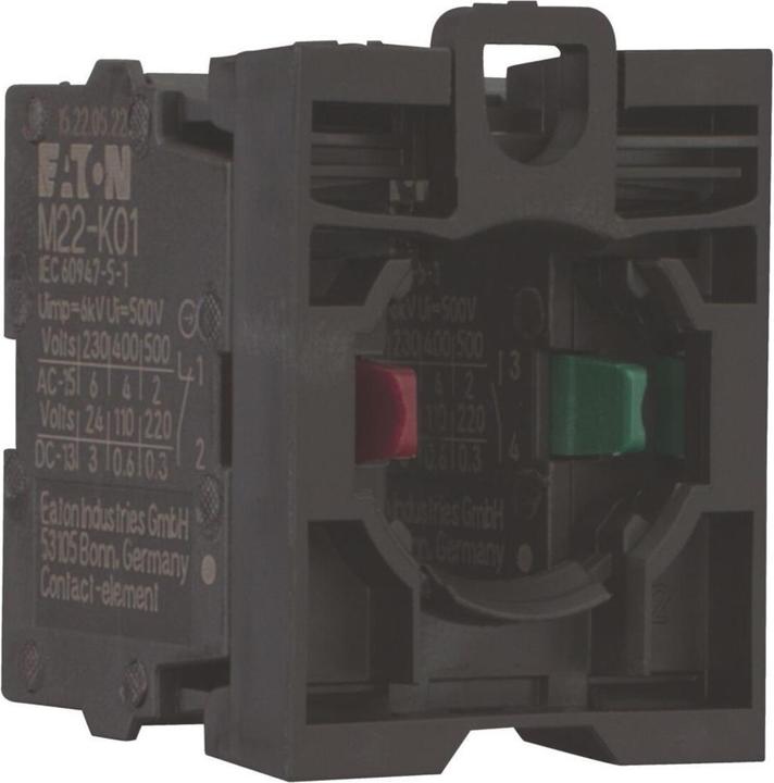 Actual product image Eaton M22-AK11 Contact element 216505 1S+1Ö Front fixing screw. 216505 (Various)