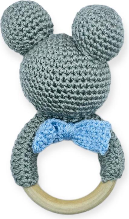 Actual product image BabyExpress Mickey Mouse Grip Ring Bow Tie Light Blue