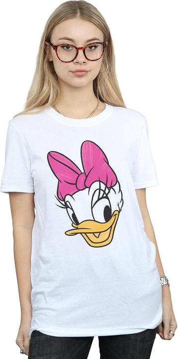 Actual product image Disney Womens/Ladies Daisy Duck Head Painted Cotton Boyfriend T-Shirt (L)