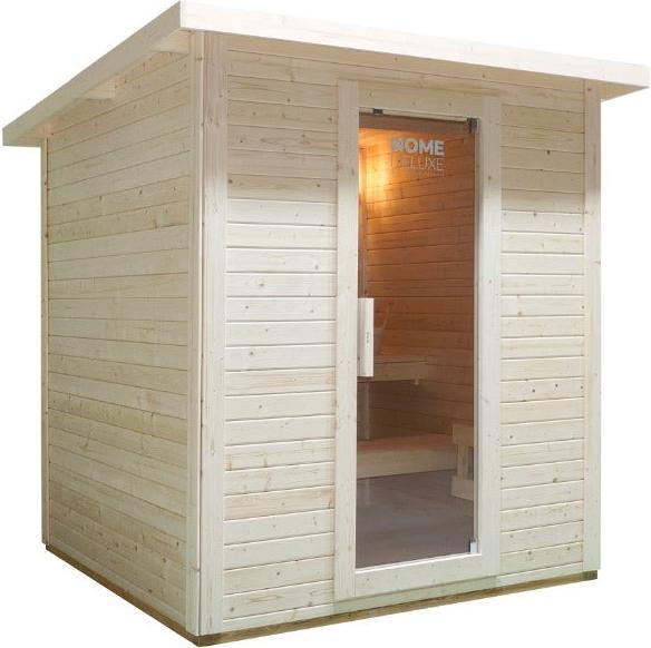 Produktbild Home Deluxe Saunahaus Outdoor MACAH L- 221 x 217 cm für 4 Personen - Sauna mit 6kW Ofen