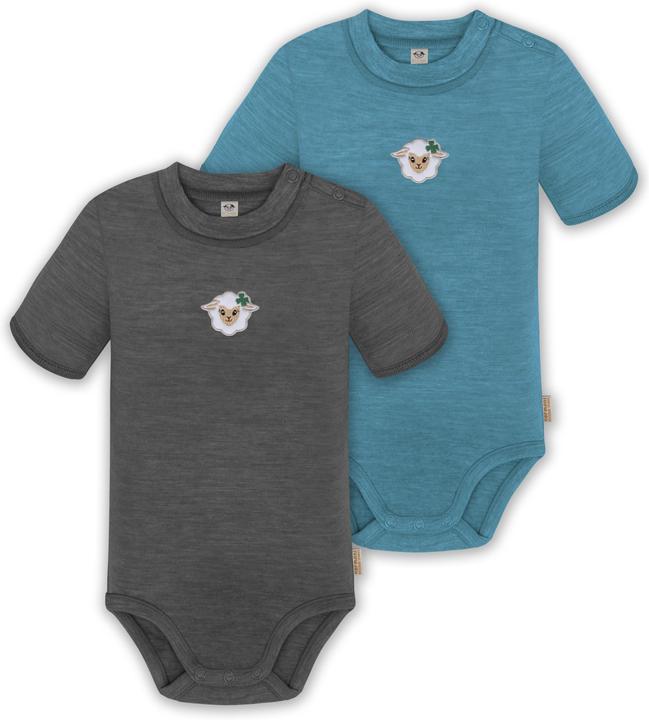 Normani 2er Set Baby Merino Kurzarmbody „Tihoi" - 9317