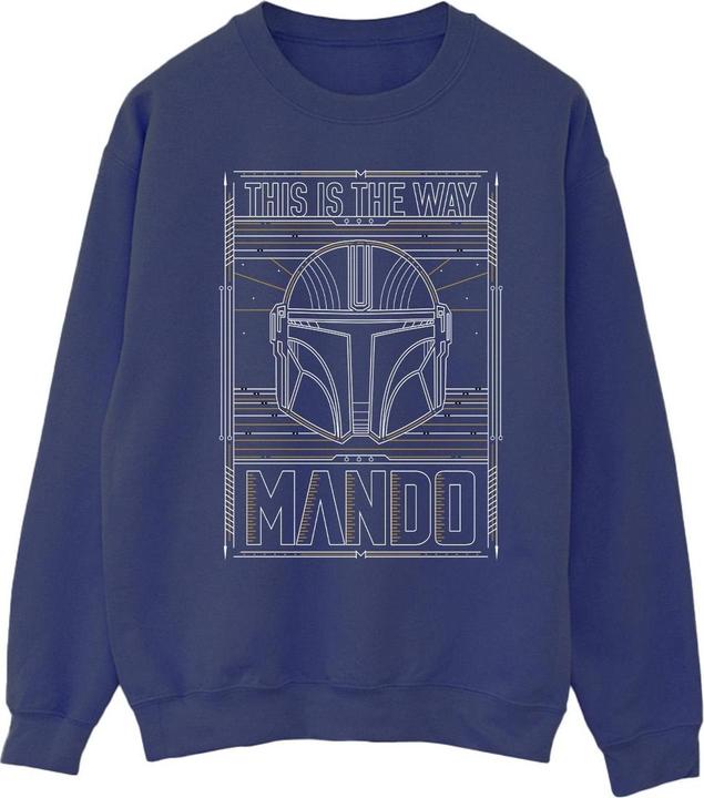 Immagine prodotto Star Wars The Mandalorian The Way Outline Helm Felpa Uomo (XL)