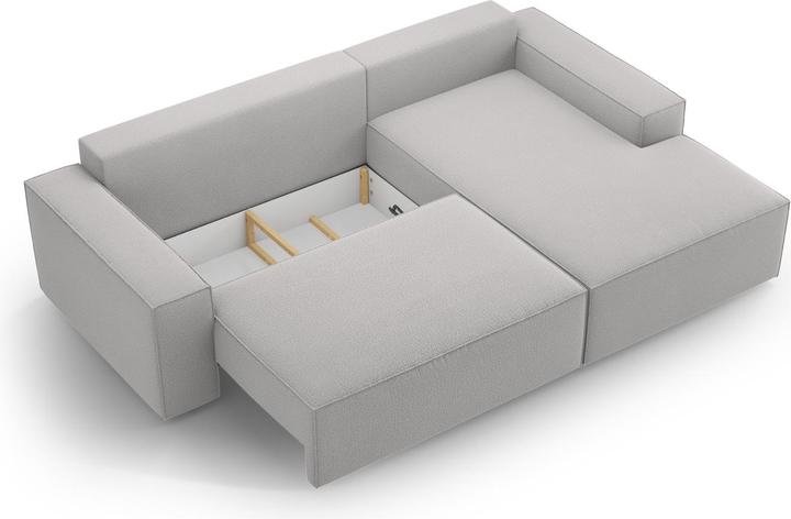 Actual product image Micadoni Right Corner Sofa With Bed Function And Box, "Jodie", 3 Seats, 246x151x86 Made in Europe (Corner sofa)