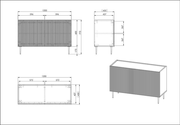 Produktbild micasa Ilvi (120 x 45 x 77.5 cm)