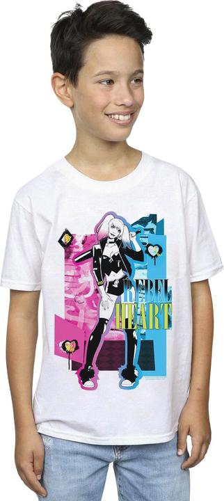 Actual product image Boys Harley Quinn Rebel Heart T-Shirt (140, 146)
