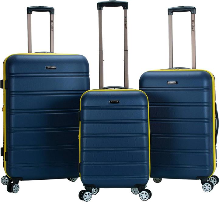 Rockland 3-teiliges Melbourne Hartschalen-Koffer-Set (93.60 l, Handgepäck (bis 50l), M (50 - 90l), L (90 - 115l))