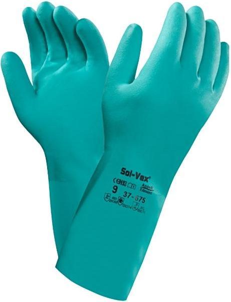 Productafbeelding Ansell Chemische handschoenen AlphaTec Sol-Vex 37-675 maat 7 groen EN 388, EN 374, EN 1149 PBM categorie (7)