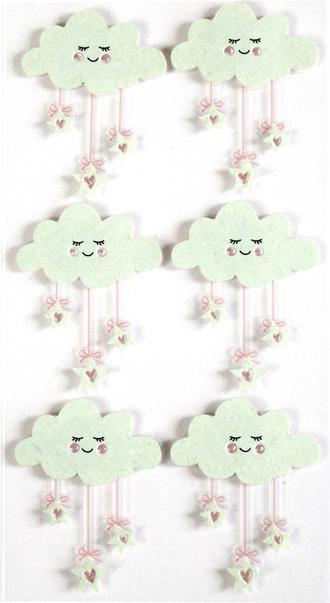Actual product image Artoz 3D Artwork Sticker: Cloud mint