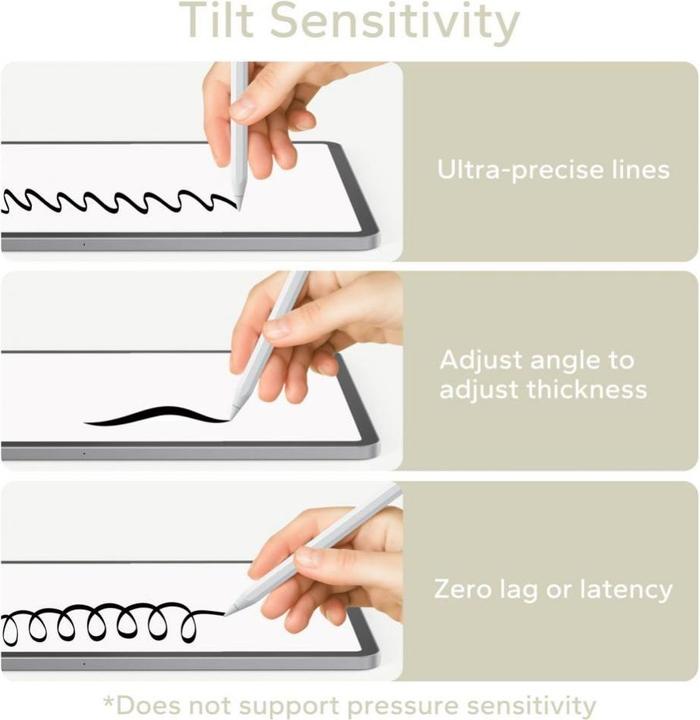 Actual product image Tech-Protect Digital Magnetic Stylus Pen 3 Magnetic for iPad Tablet - White