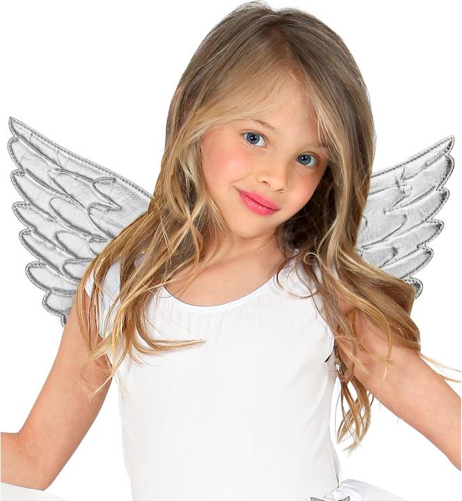 Image du produit Widmann Ailes d'ange argentées en plastique pour enfants 43x22cm