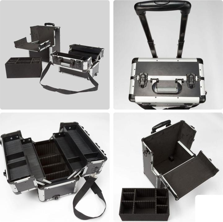 Immagine prodotto Velleman CASSA CARRELLO - ALLUMINIO - 370 x 225 x 670 mm - NERO (66.90 l, M (50 - 90l))