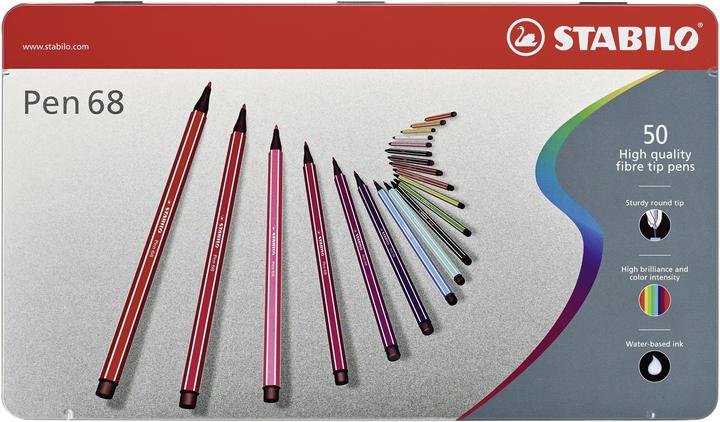 Actual product image STABILO Pen 68 Premium felt-tip pen (Multicoloured, 50 x)