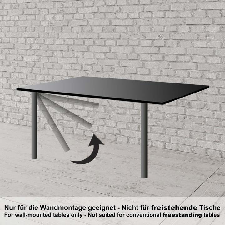 Immagine prodotto Wiltec Piedino da tavolo Lot de 4 Noir Supporto da tavolo regolabile in altezza 70-110cm