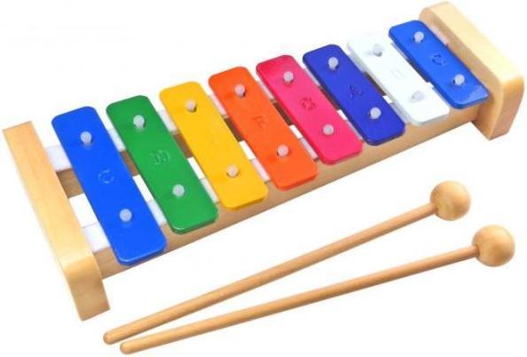 Actual product image keepdrum KGS2 Glockenspiel for Children with Kazoo Flute Red