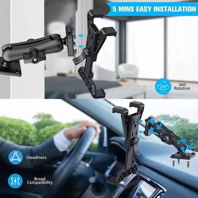 Actual product image MU Classic Tablet holder with screw mounting for dashboard & wall