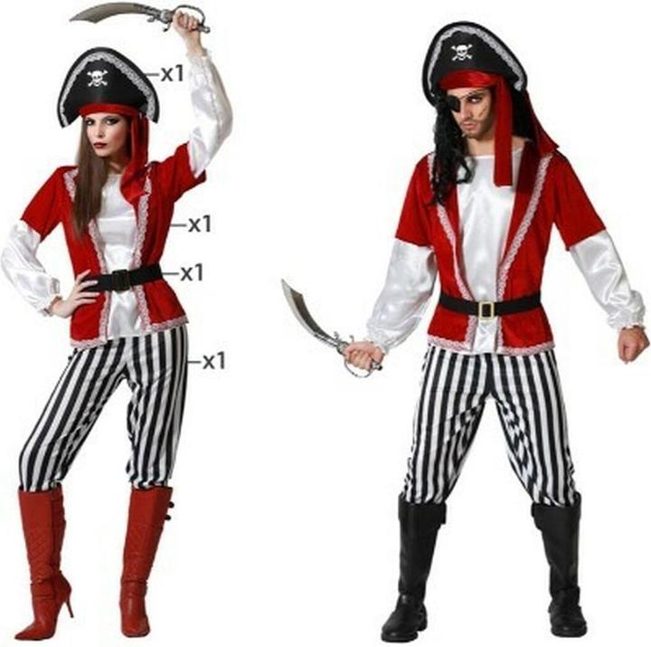 Carnival Toys Travestimento da piratesco rosso