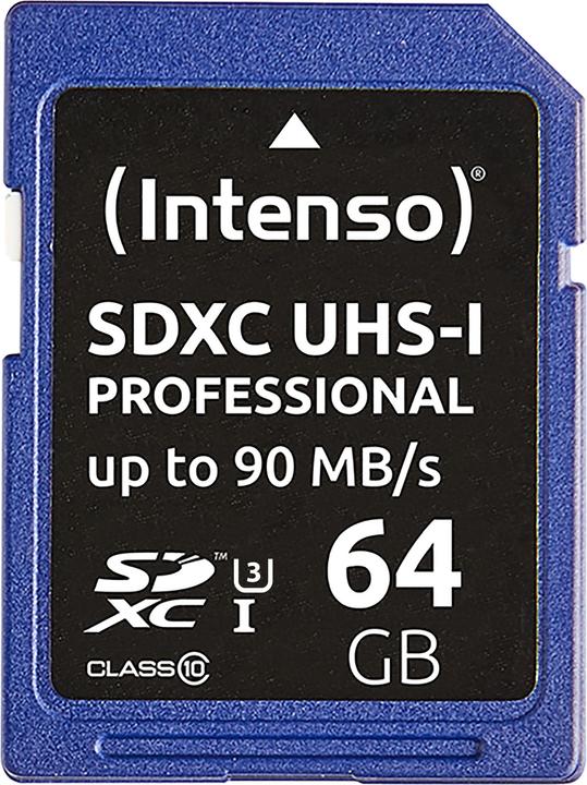 Actual product image Intenso SDXC card (64 GB, SDXC, U1, UHS-I)