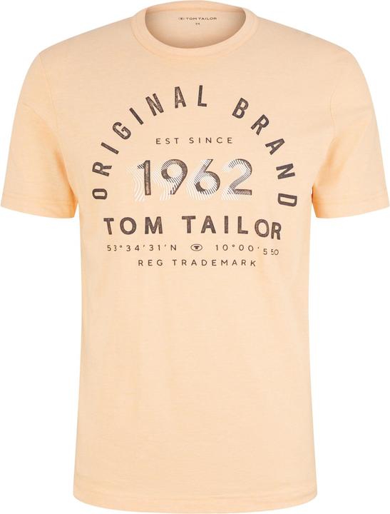 Image du produit Tom Tailor T-Shirt Gestreiftes Kurzarmshirt mit Rundhalsausschnitt und Print (XXL)
