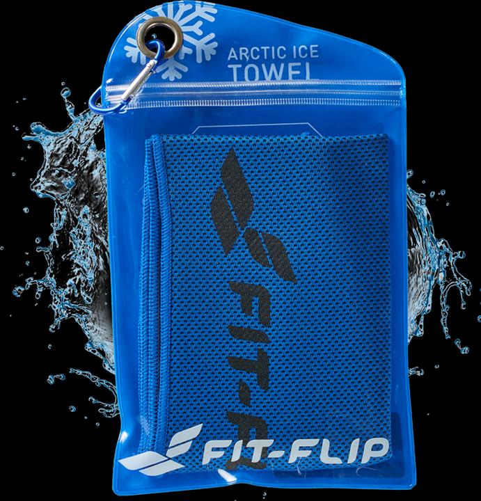 Actual product image Fit-Flip Airflip Towel Kühlhandtuch Mikrofaser mit Tasche 100x30cm (100 x 30 cm)