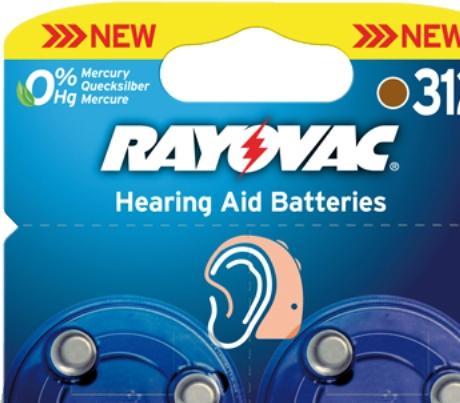 Actual product image Rayovac Acoustic 312 (8 pcs., A312, 180 mAh)