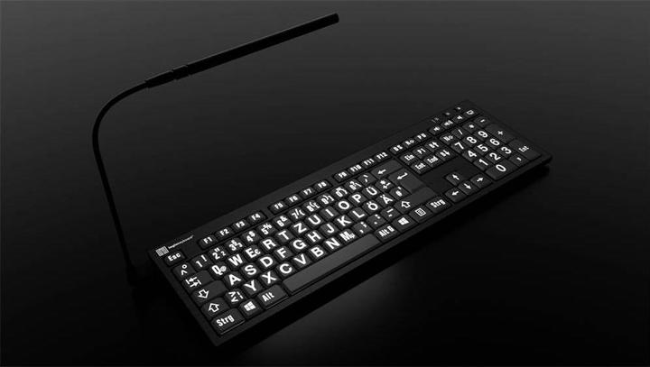 Produktbild Logickeyboard XL Print PC Slim Line NERO (DE, Kabelgebunden)