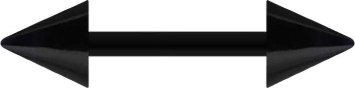 Immagine prodotto Star Piercing Barbell nero con due coni (senza ottone, Bioflex)