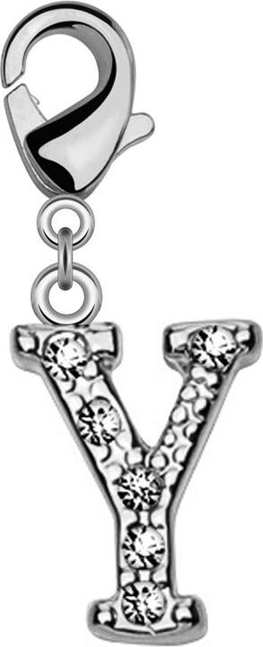 Image du produit Star Piercing Pendentif avec cristal lettre Y (Laiton)