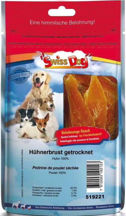 Produktbild SwissDog Hühnerbrust getrocknet (Adult, 1 Stk., 400 g)