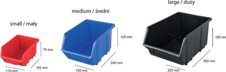 Actual product image Mega Storage warehouse blue 220x355x167mm (35532N) (Cat litter tray open)