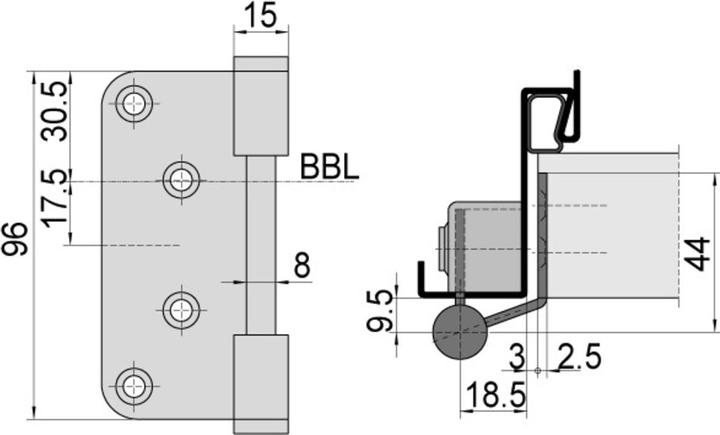 Produktbild Simonswerk Flügelteil VARIANT V 0087 WF
