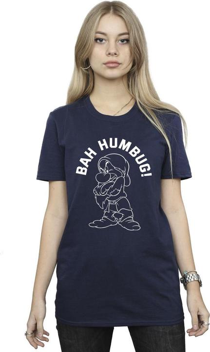 Actual product image Disney Womens/Ladies Snow White Grumpy Humbug Cotton Boyfriend T-Shirt (M)