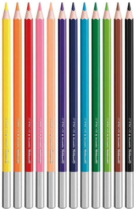 Immagine prodotto Pelikan Pastelli Acquerello ad acqua (Giallo, Pink, Blu chiaro, Verde chiaro, Blu scuro, Arancia, Verde scuro, Viola, Marrone, Rosso, Colore pelle, Nero, 12 x)
