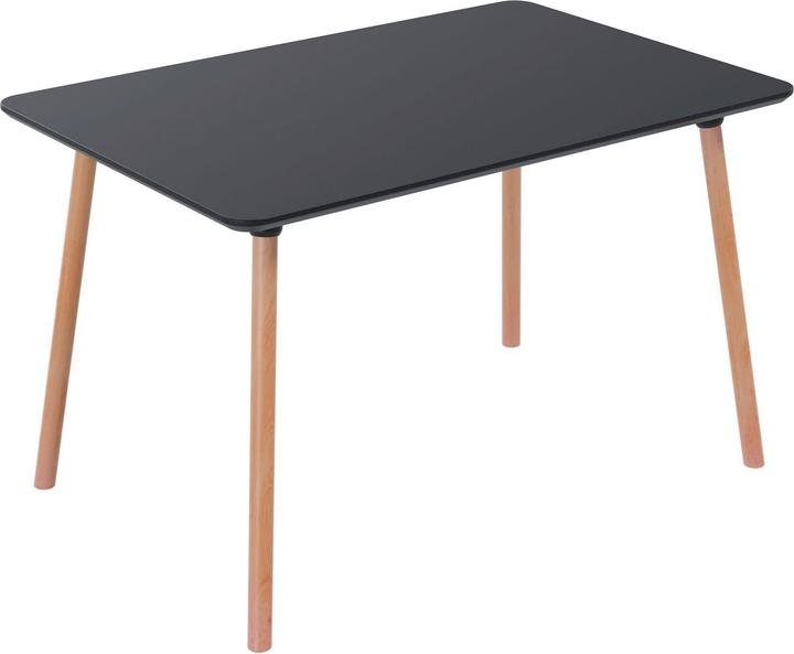 Immagine prodotto Paperflow PALOMBA Tavolo bistrot in legno nero 120,0 x 80,0 x 75,0 cm
